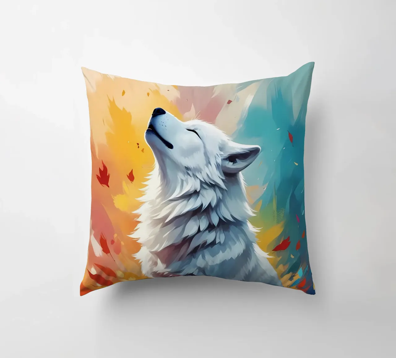 Wolf Animal decorative cushion by Pierre Walton