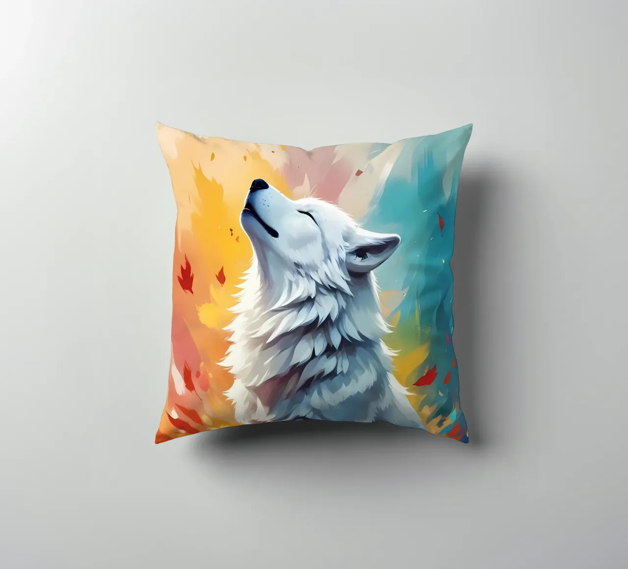 Wolf Animal decorative cushion by Pierre Walton