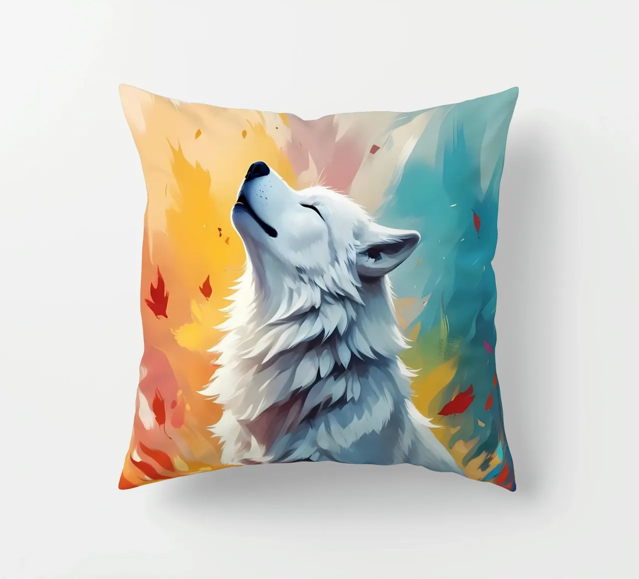 Wolf Animal decorative cushion by Pierre Walton