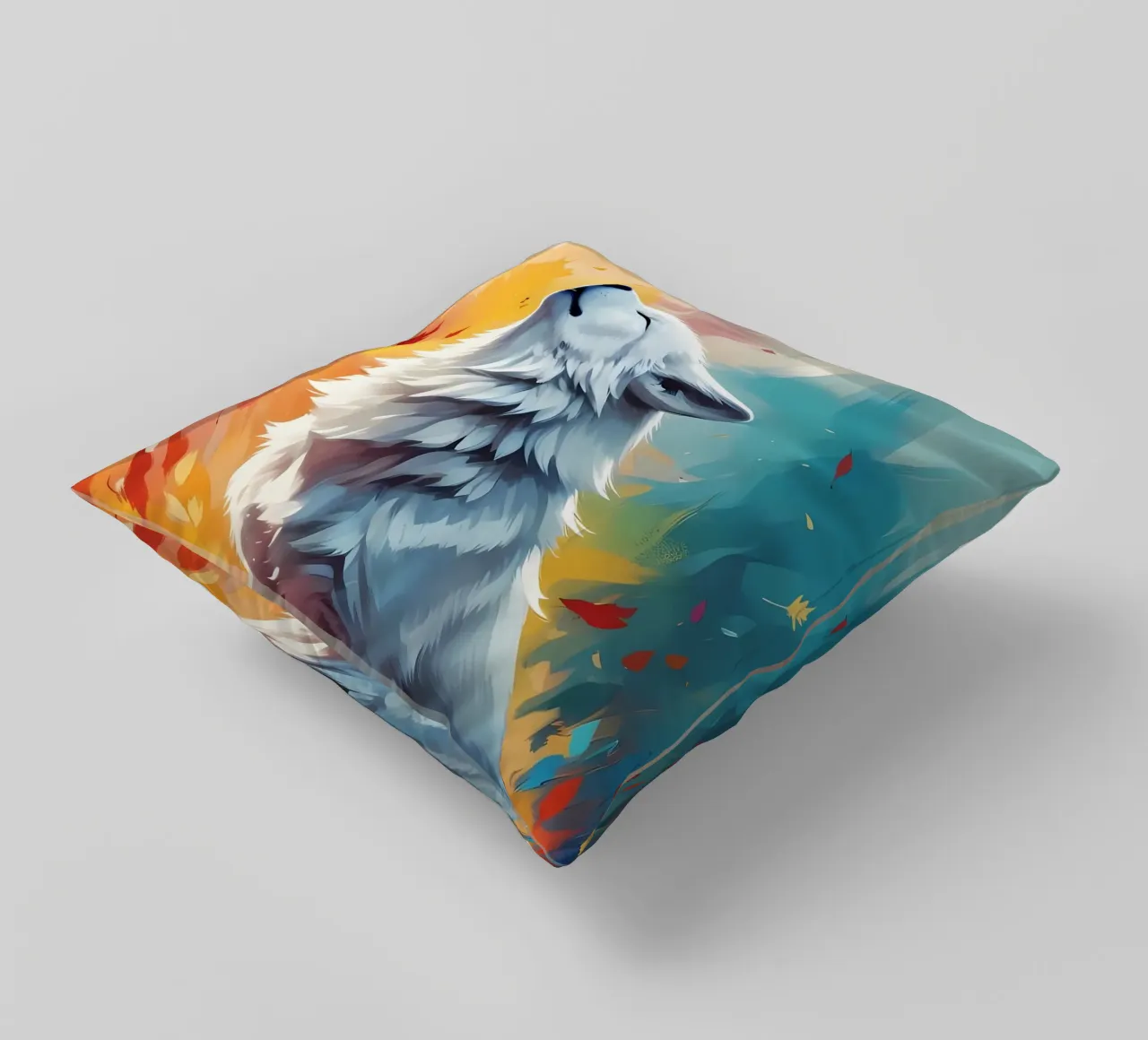 Wolf Animal decorative cushion by Pierre Walton