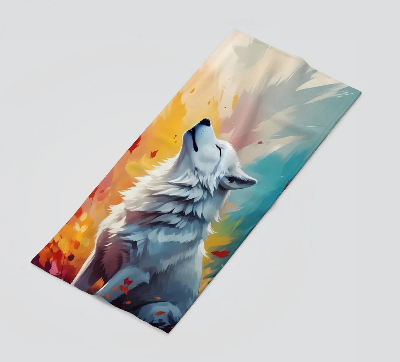Wolf Animal beach towel by Pierre Walton