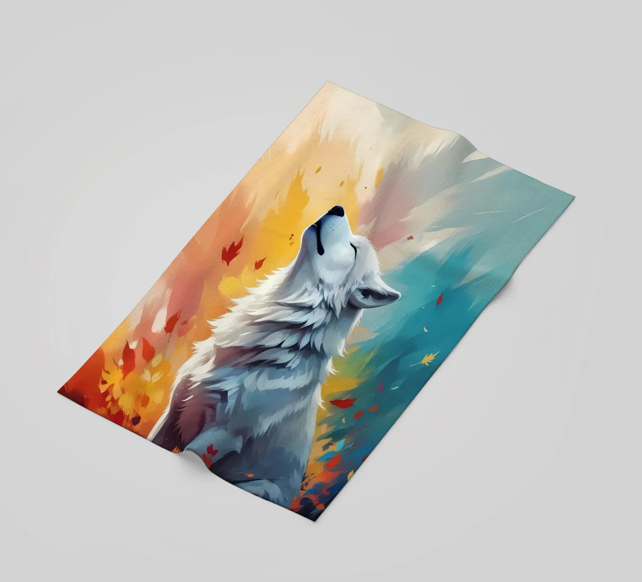 Wolf Animal beach towel by Pierre Walton