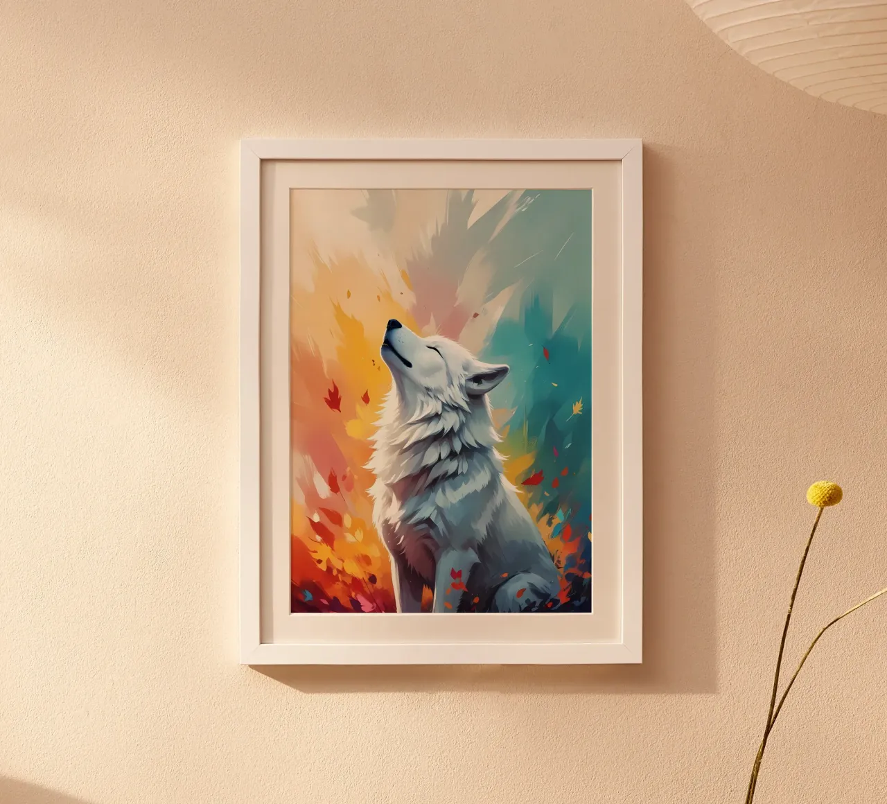Wolf Dier poster van Pierre Walton
