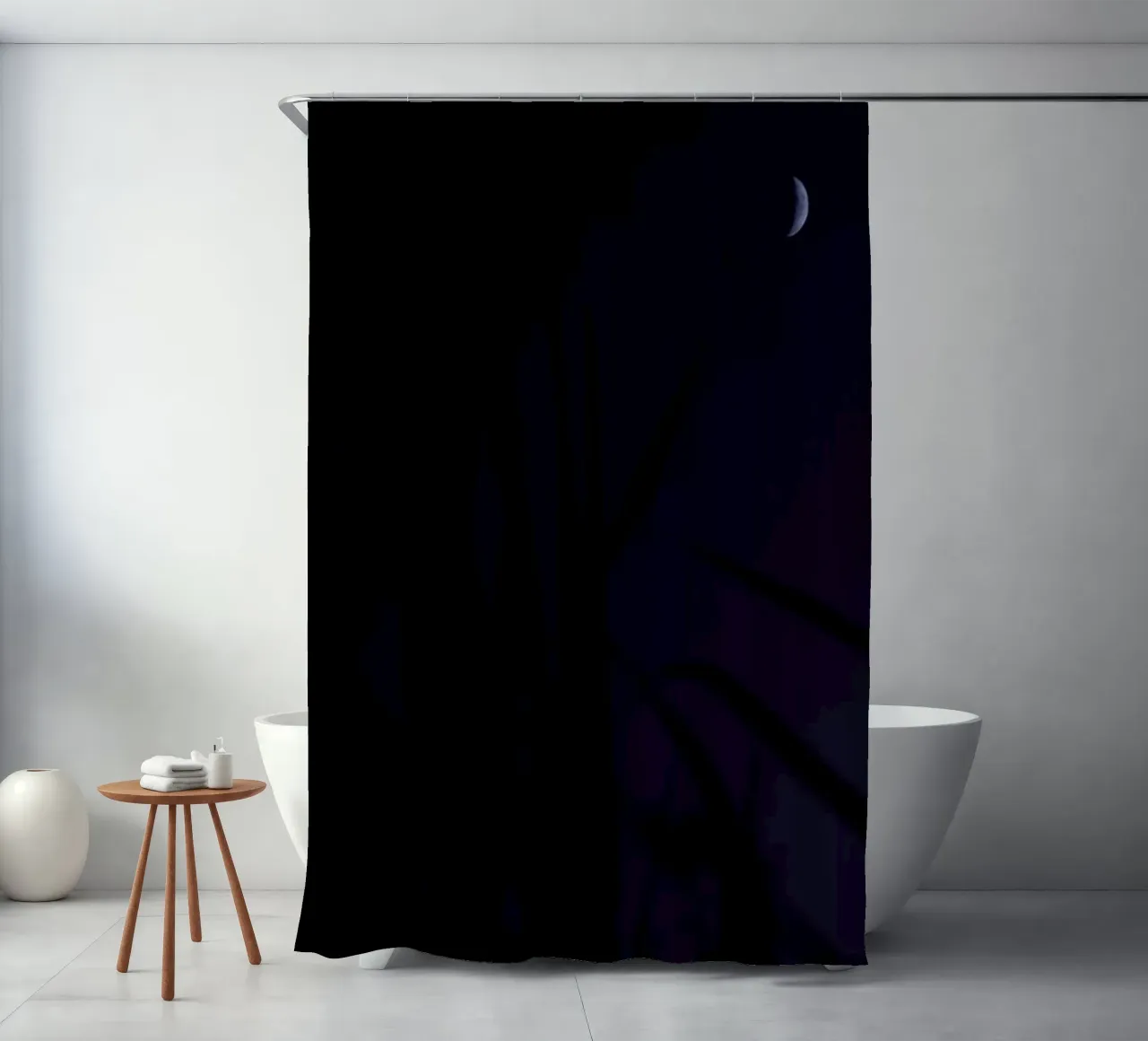 The Bright Side of the Moon shower curtain by Nur Mut
