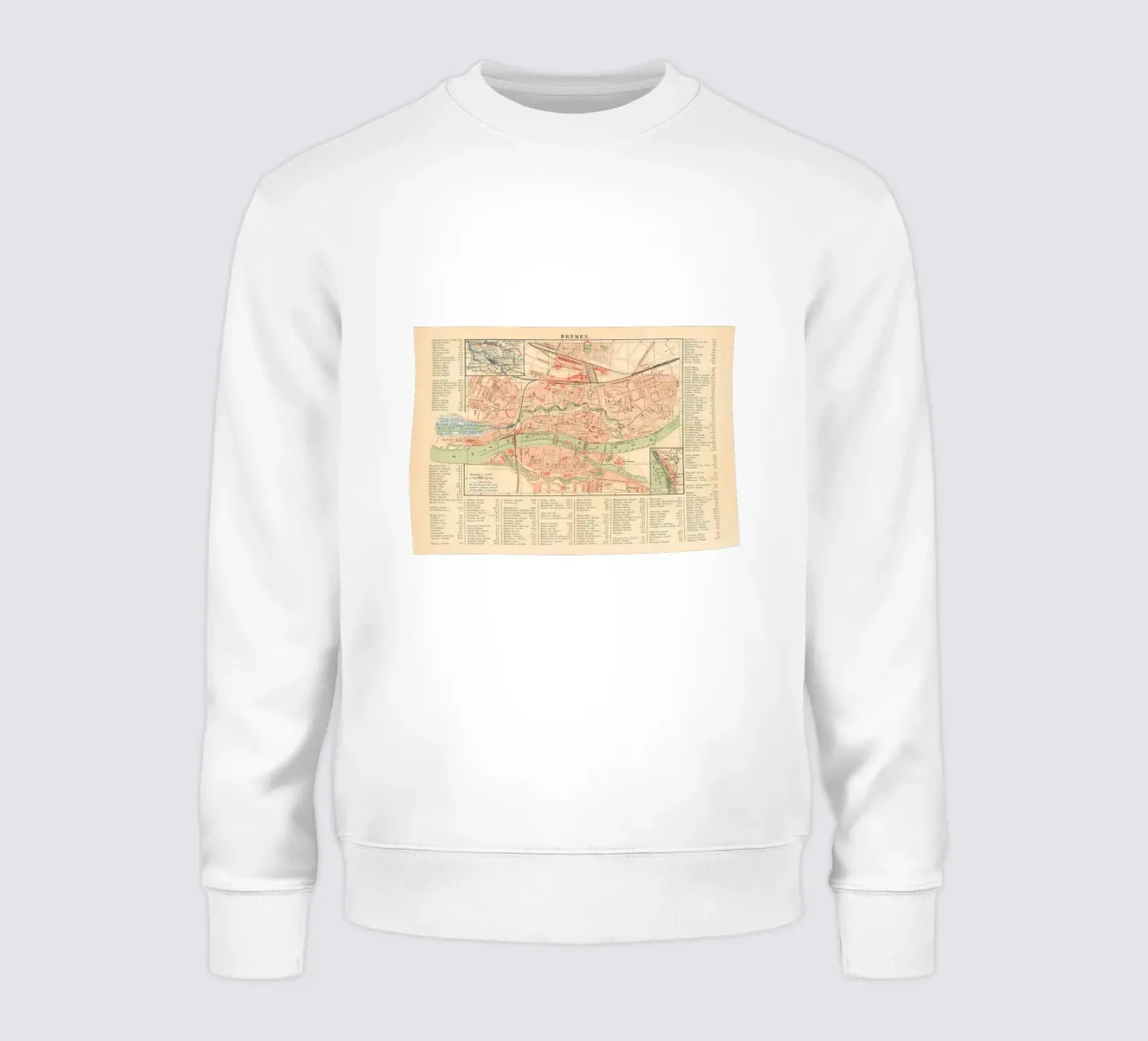 Mappa d'epoca Brema 1900 felpa da Christopher Adams