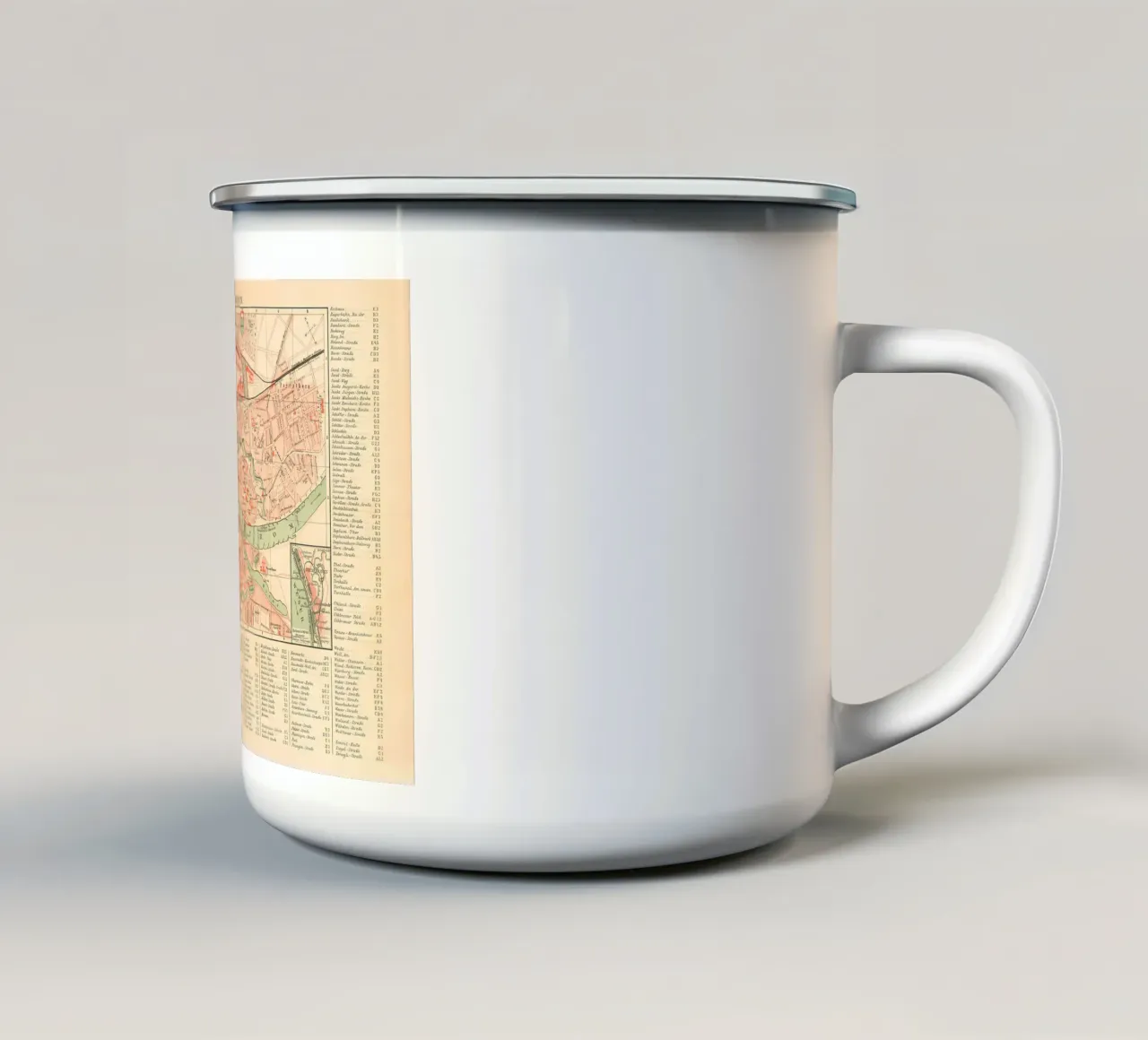 Mappa d'epoca Brema 1900 tazza in smalto da Christopher Adams