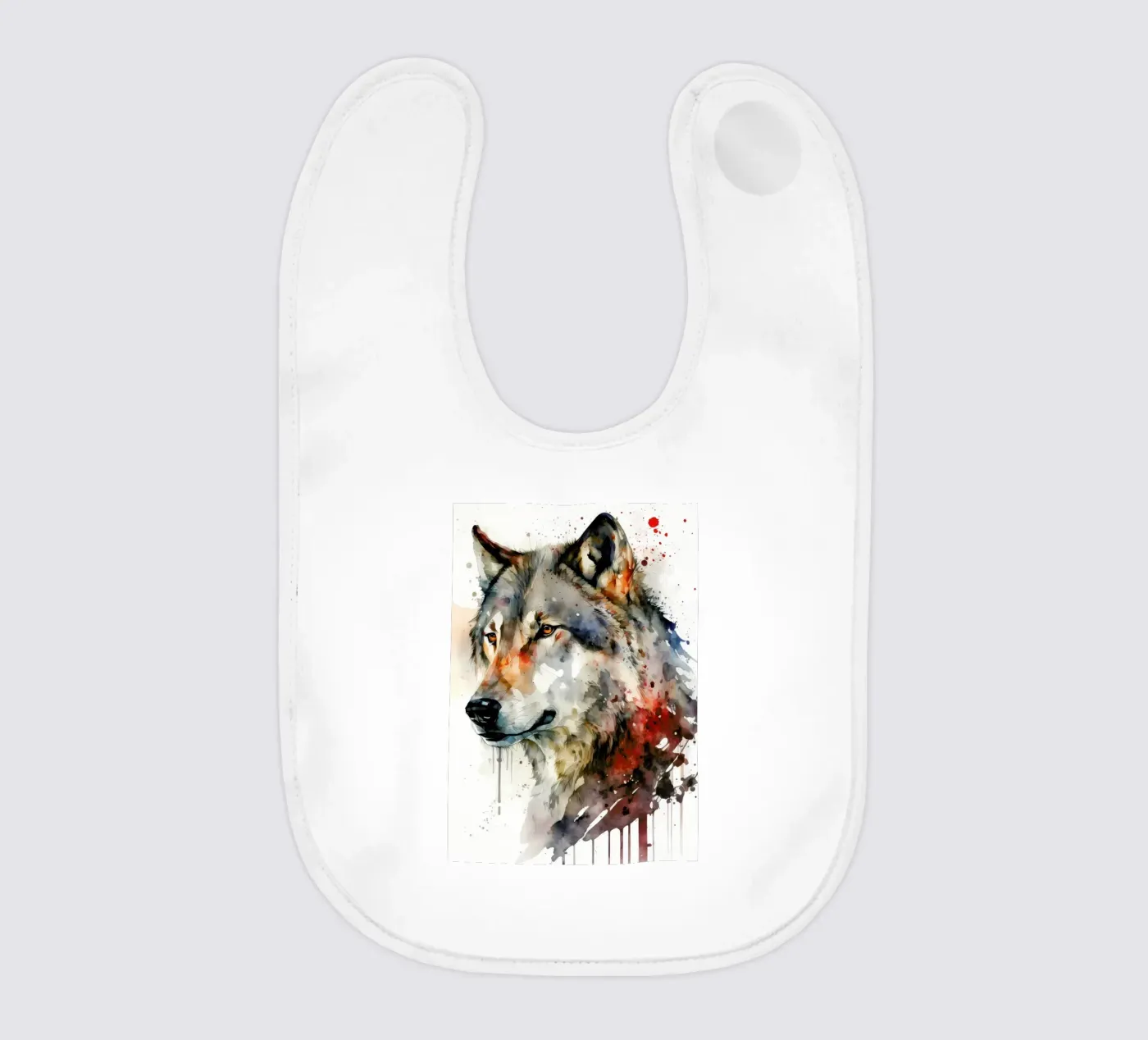 Wolf Animal baby bib by Pierre Walton