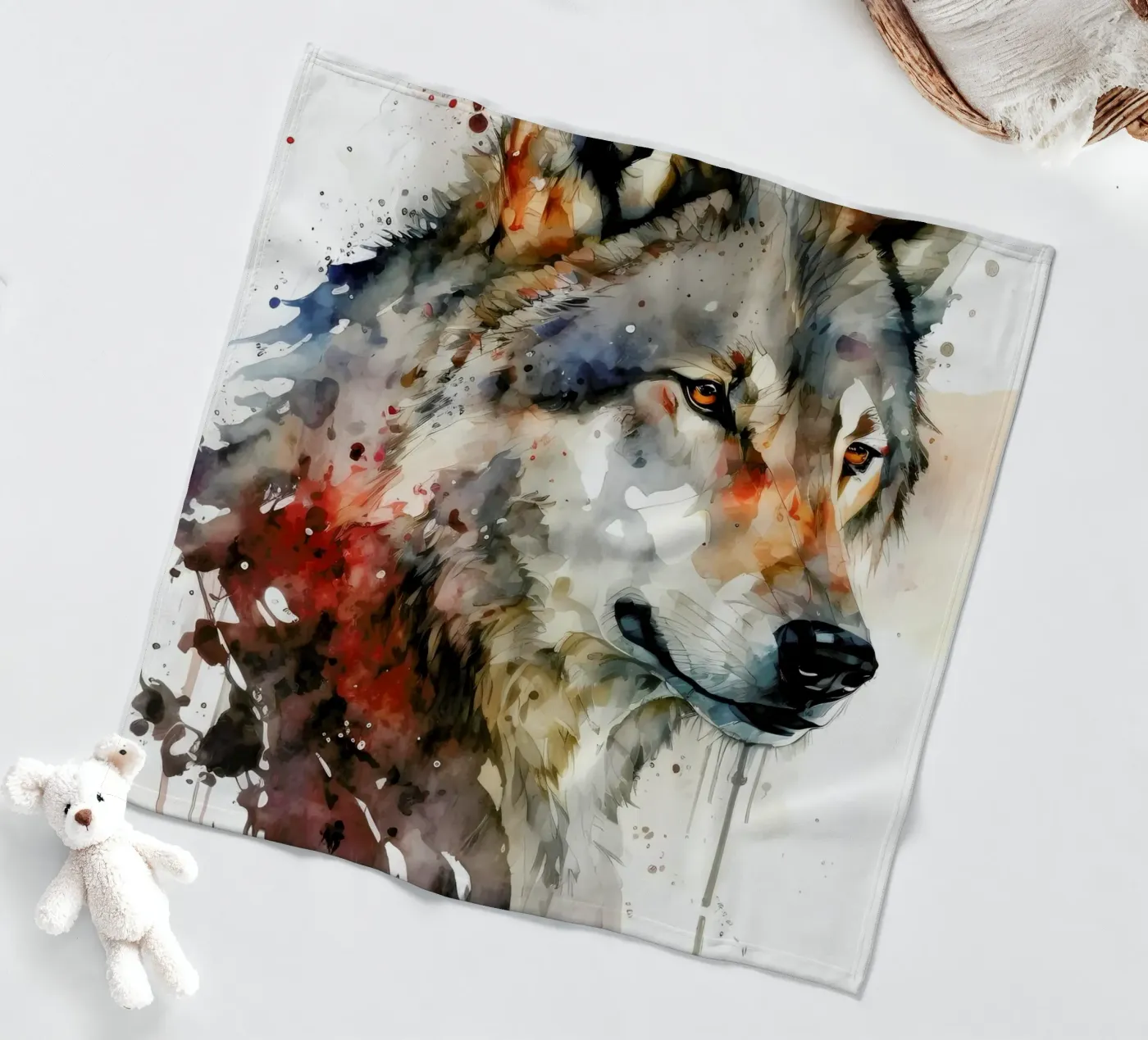 Wolf Dier fleecedeken van Pierre Walton