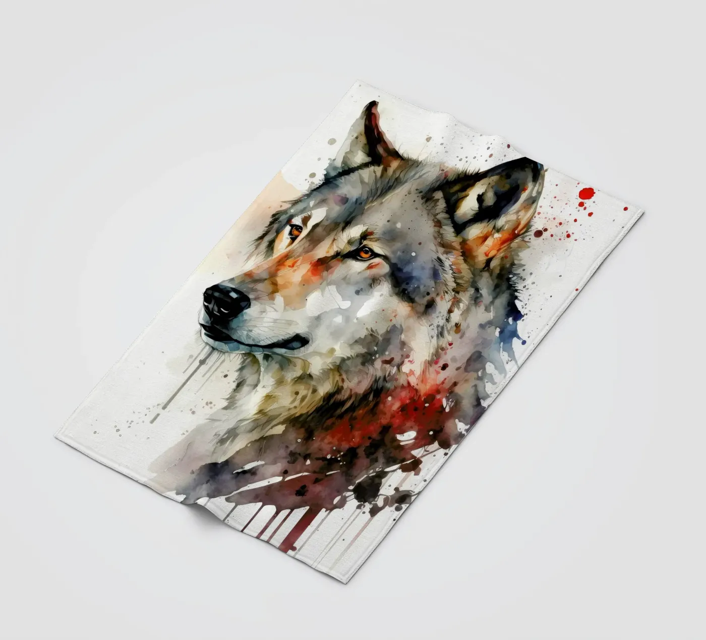 Wolf Dier fleecedeken van Pierre Walton