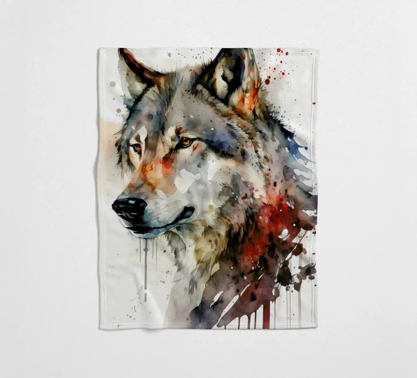 Wolf Dier fleecedeken van Pierre Walton