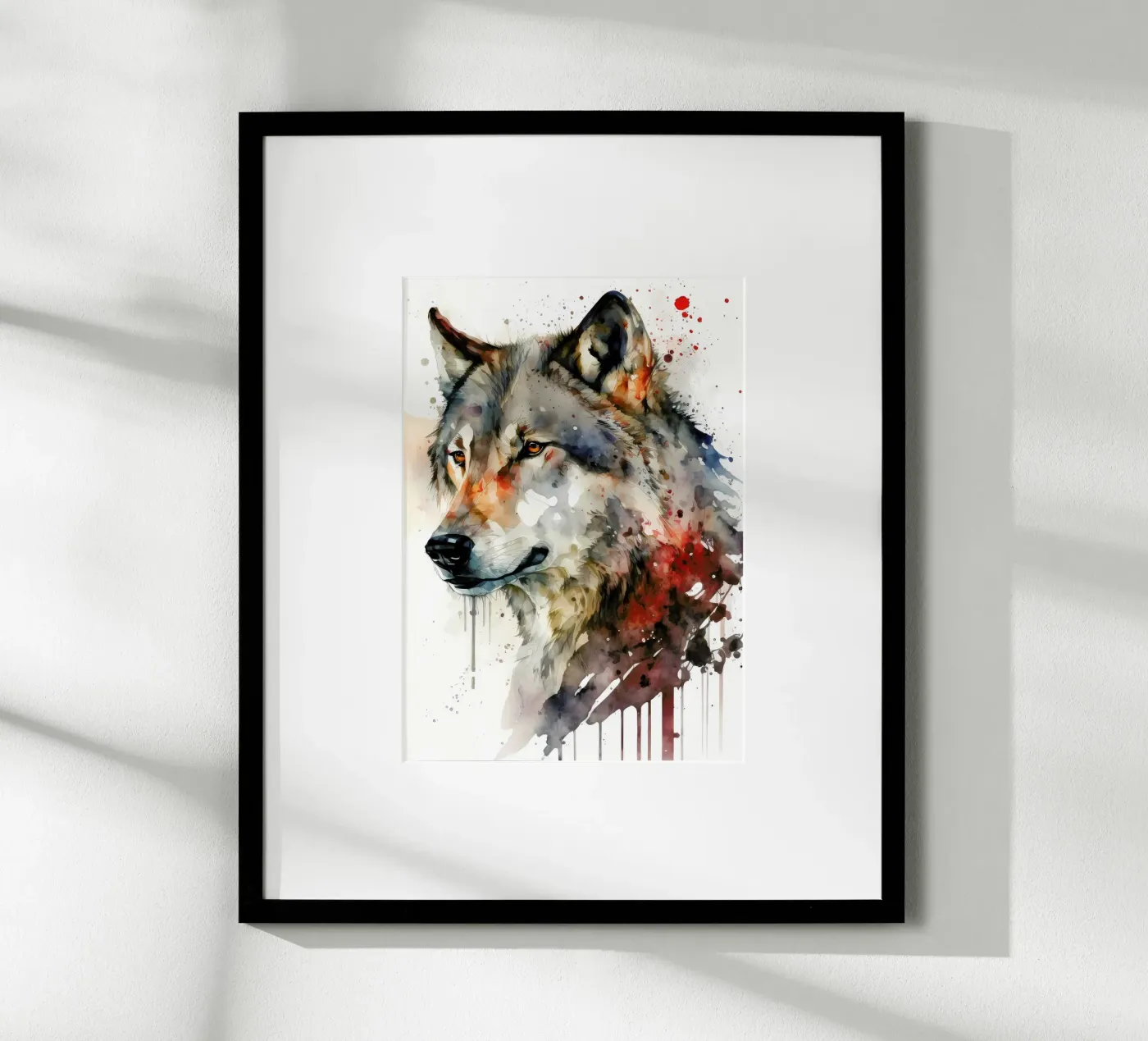 Wolf Dier poster van Pierre Walton