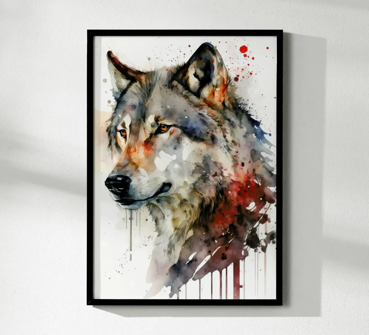 Animale lupo poster con telaio in plastica da Pierre Walton