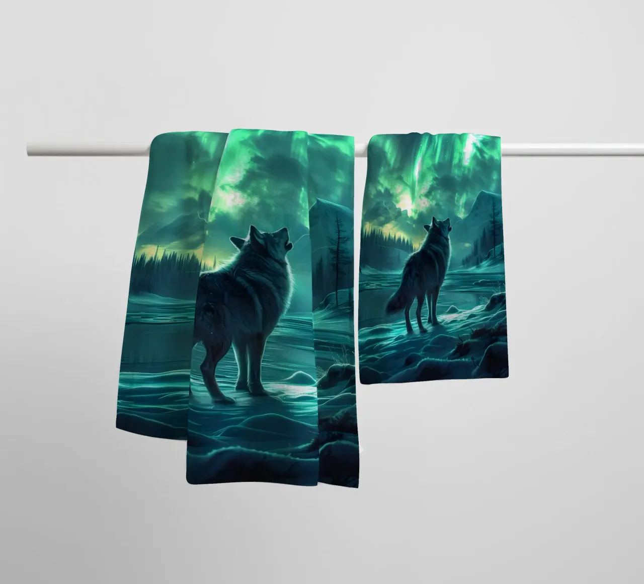 Animale lupo asciugamano da bagno da Pierre Walton