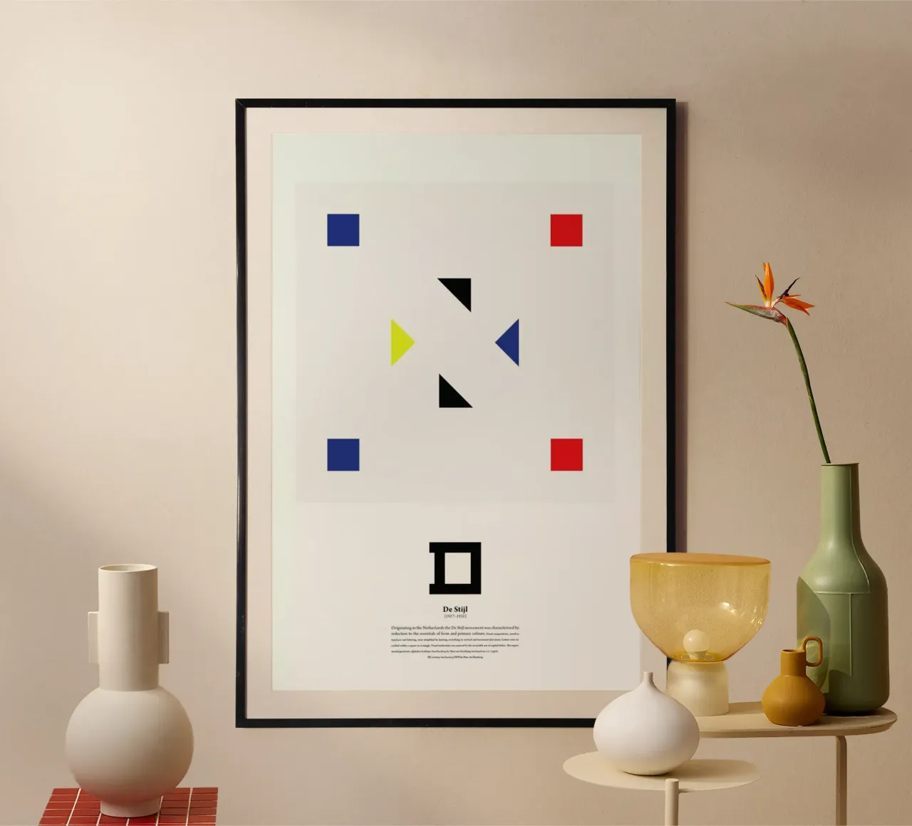 D - De Stijl poster con telaio in alluminio da The True Type