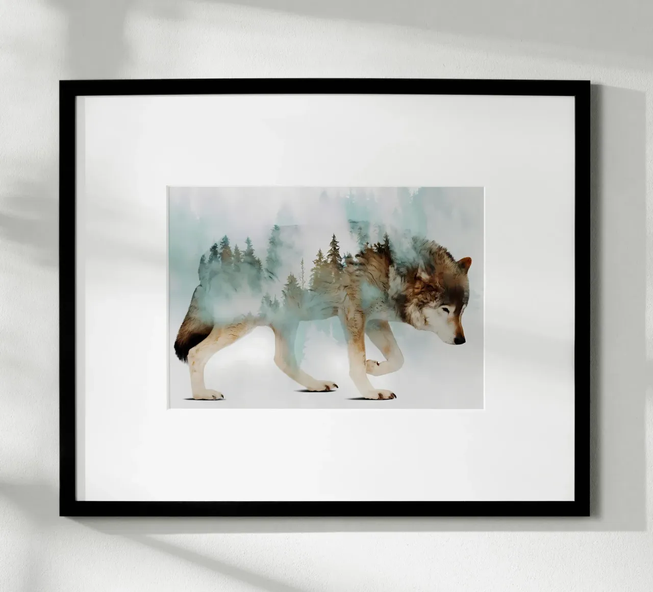 Wolf Dier poster van Pierre Walton