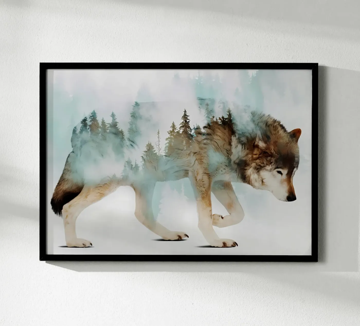 Wolf Dier poster van Pierre Walton