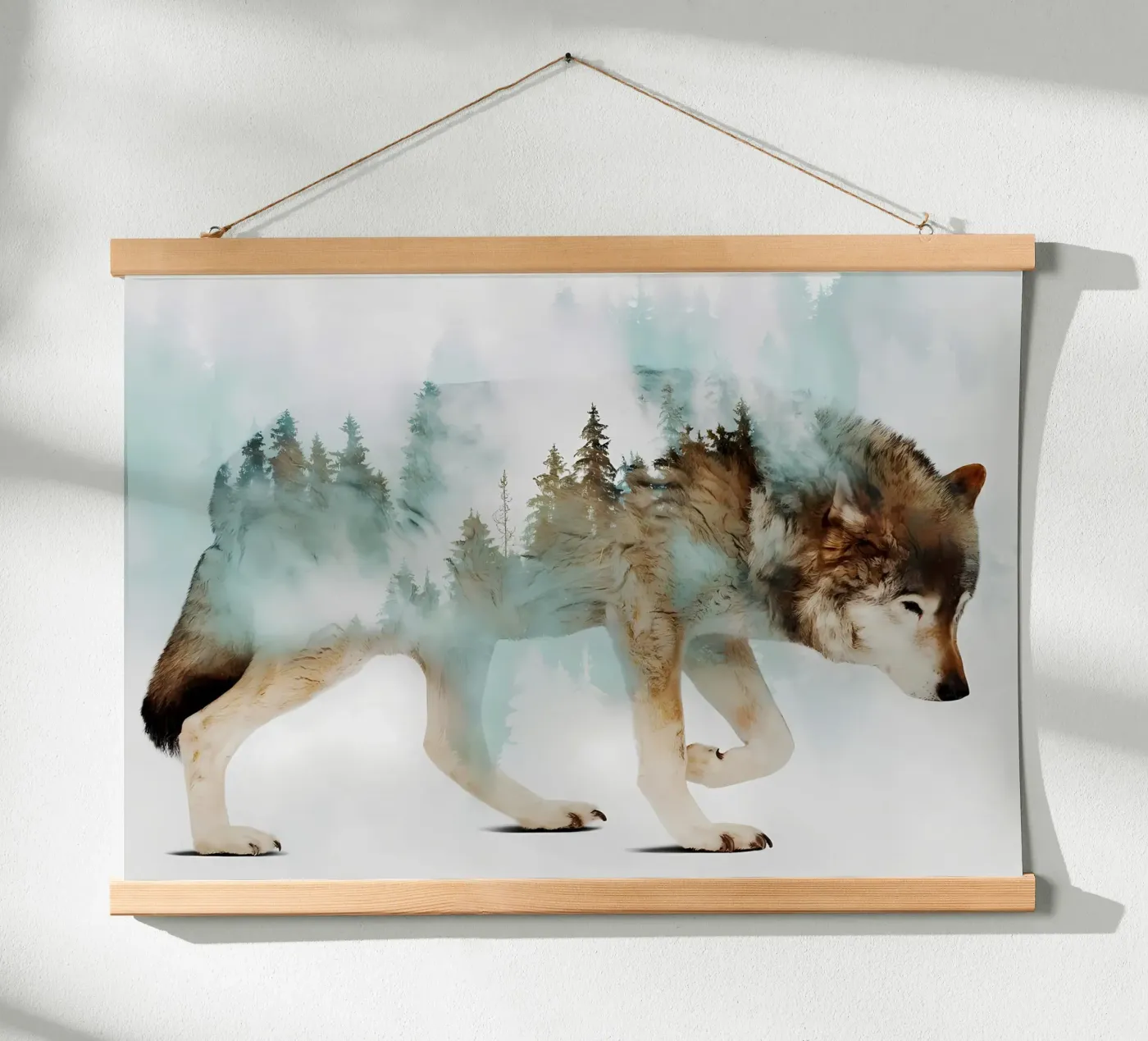 Wolf Dier poster van Pierre Walton