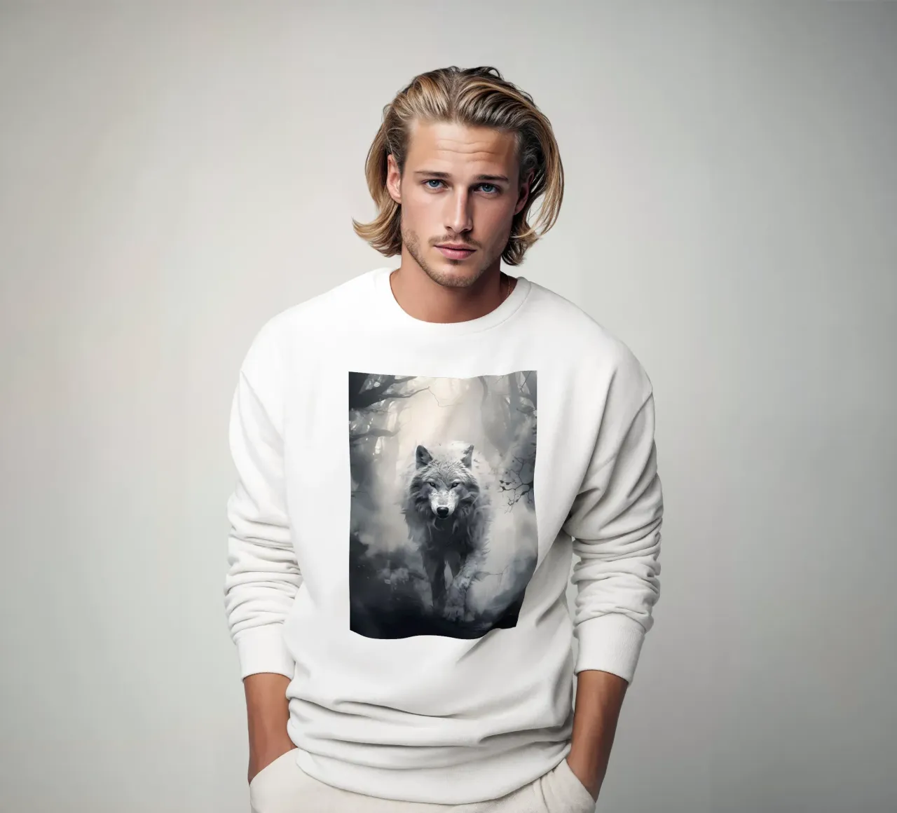 Animale lupo felpa da Pierre Walton