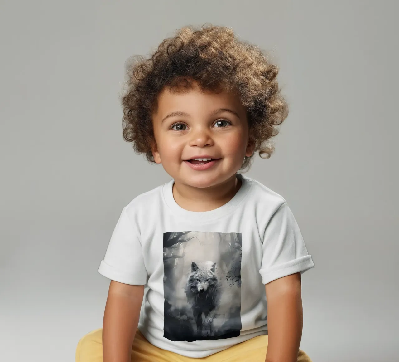 Wolf Animal baby t-shirt by Pierre Walton