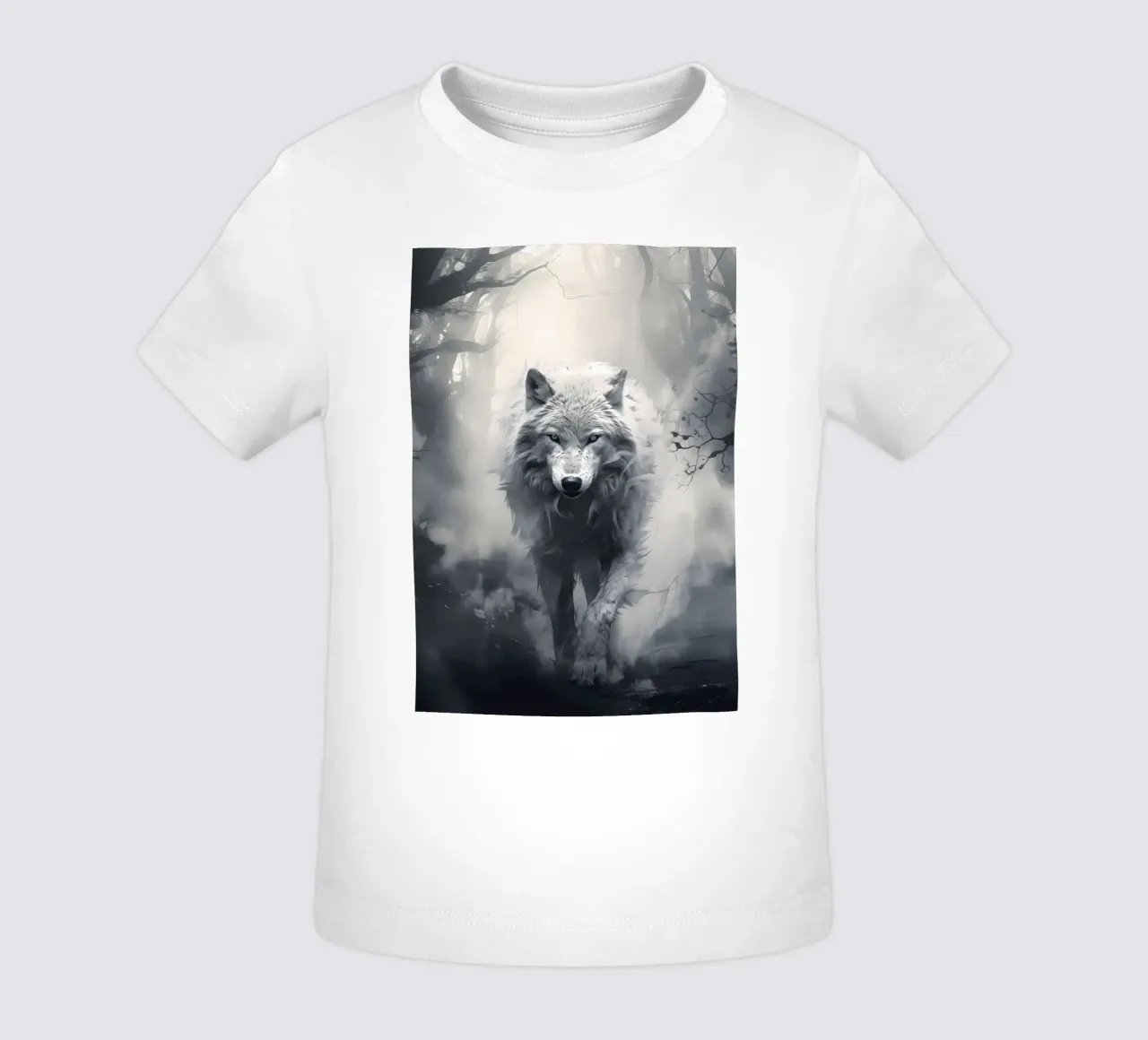 Wolf Animal baby t-shirt by Pierre Walton