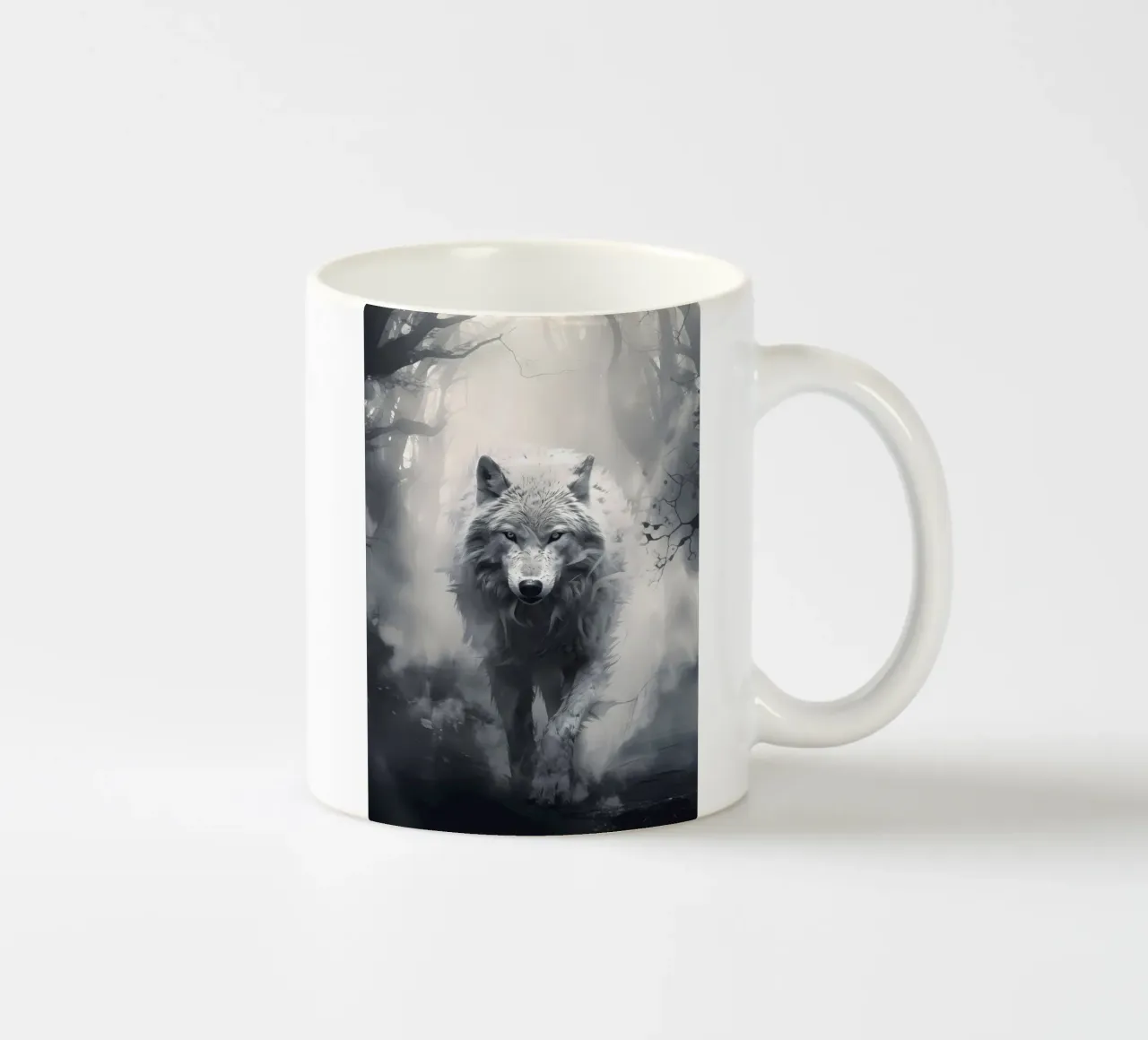 Animale lupo tazza in ceramica da Pierre Walton