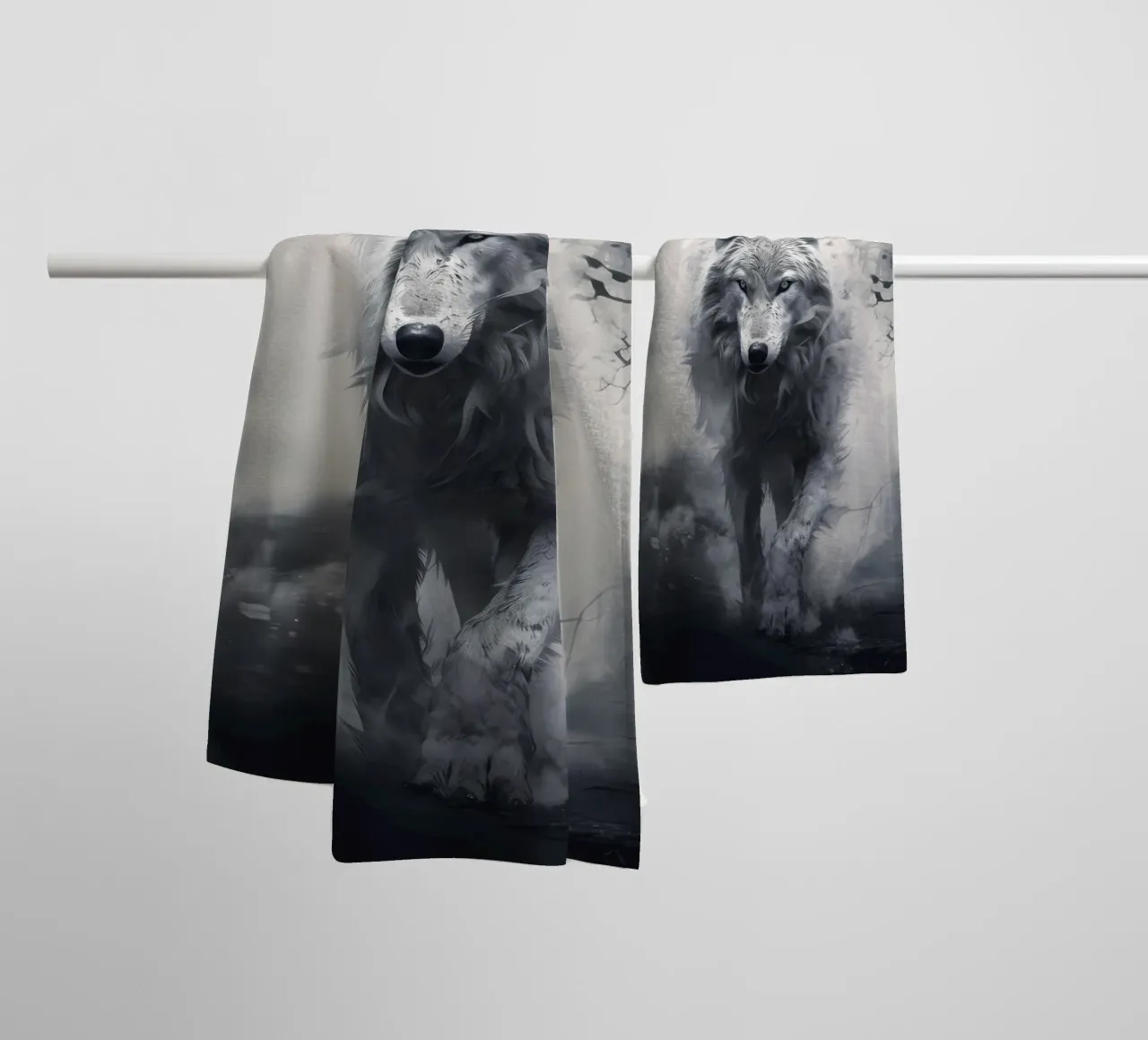 Animale lupo asciugamano da bagno da Pierre Walton