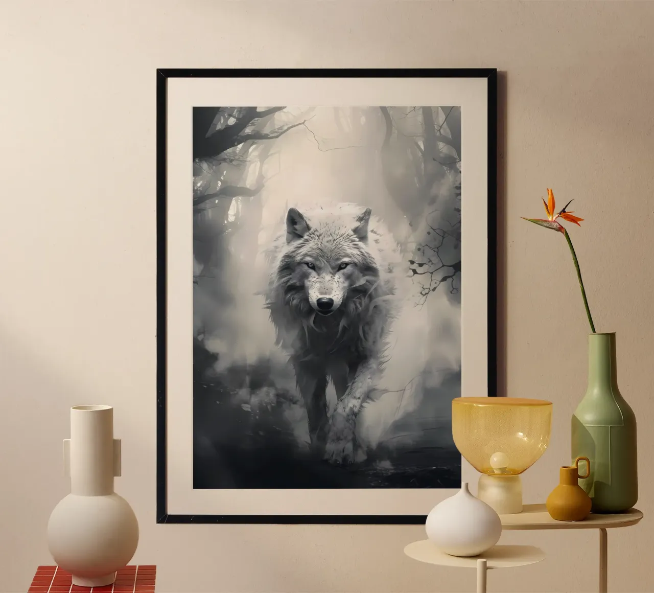 Wolf Animal hahnemühle by Pierre Walton