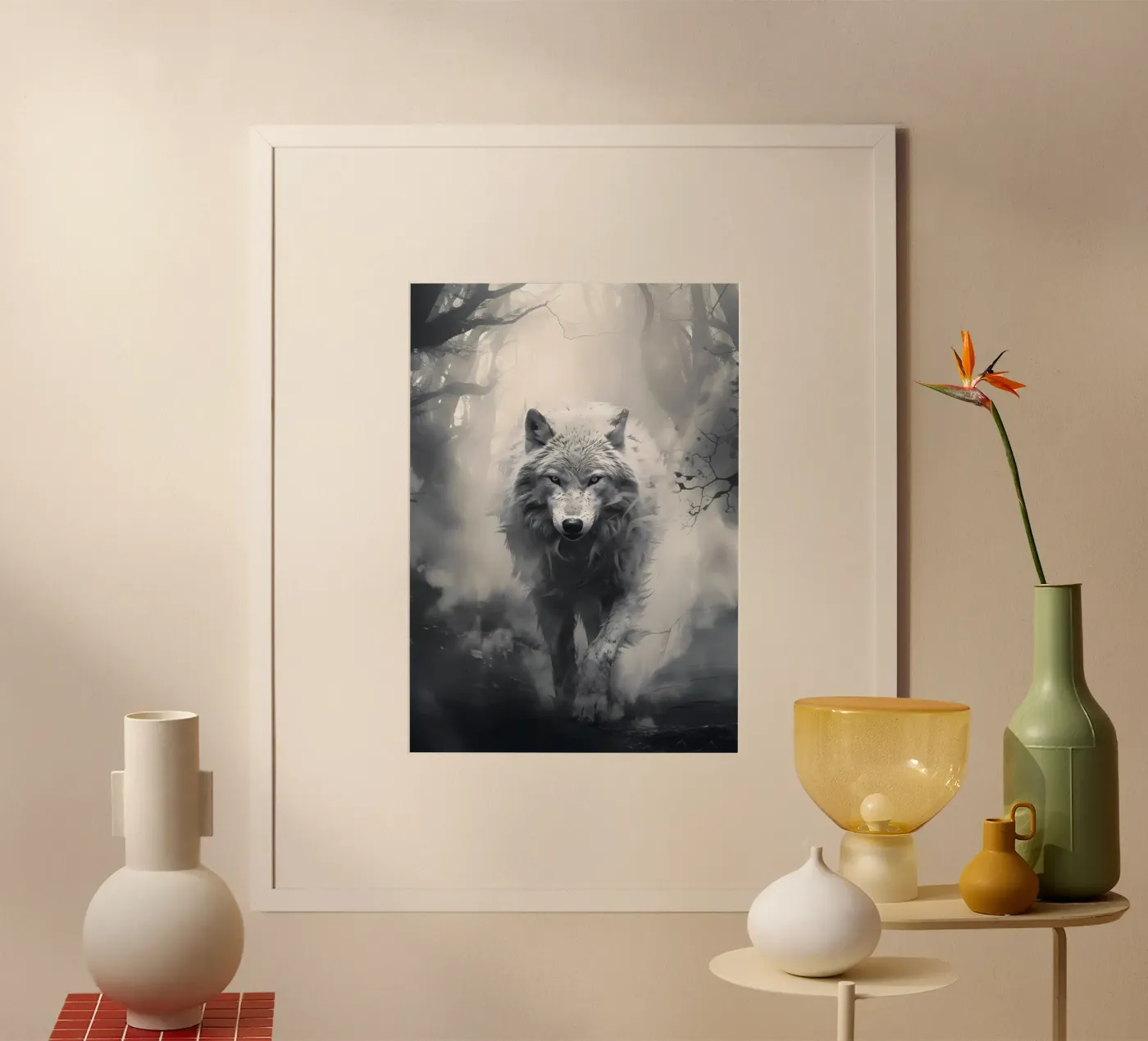 Wolf Animal poster van Pierre Walton