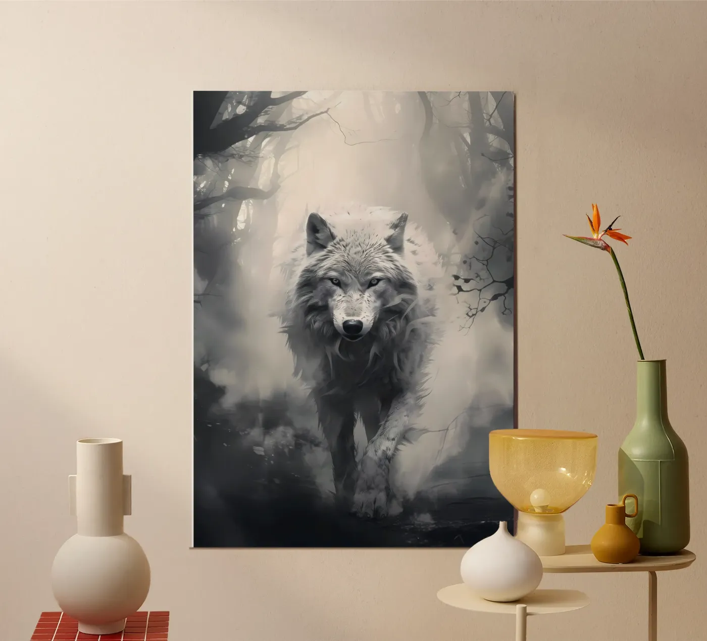 Wolf Animal poster van Pierre Walton