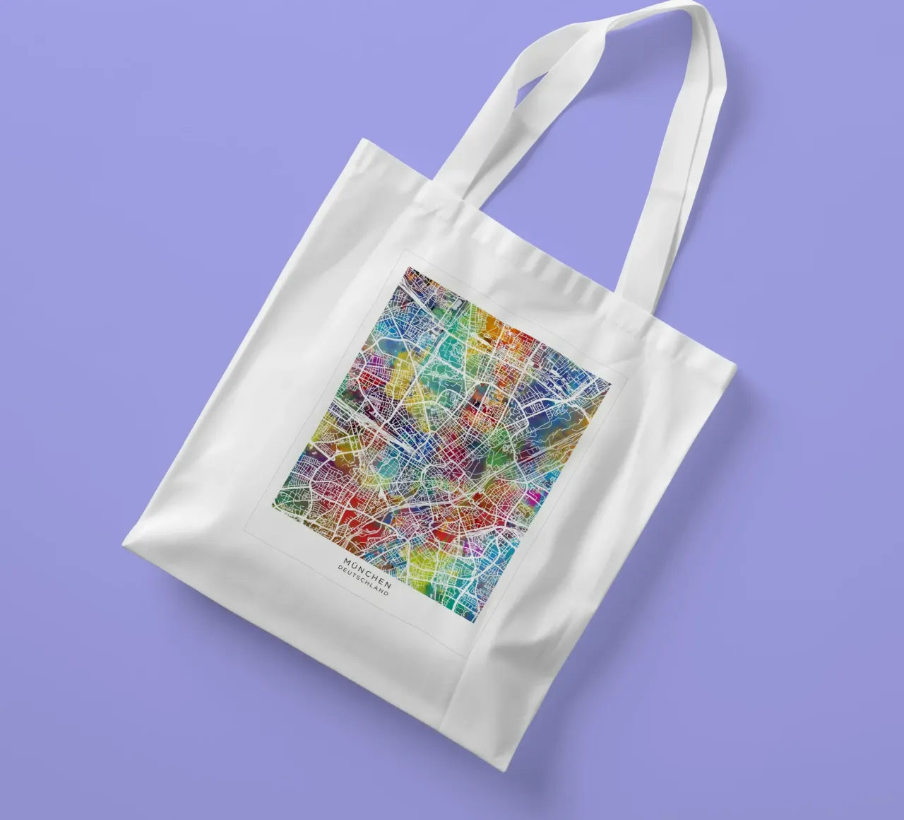 Munich Germany Map tote bag by Christopher Adams