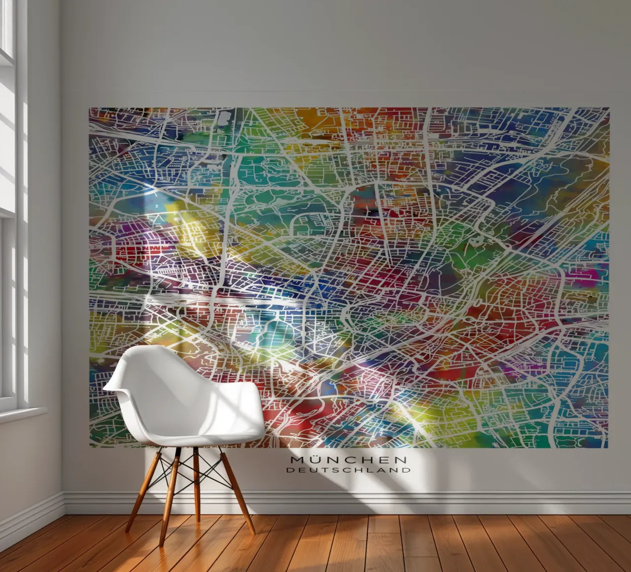 Munich Germany Map photo wallpaper by Christopher Adams
