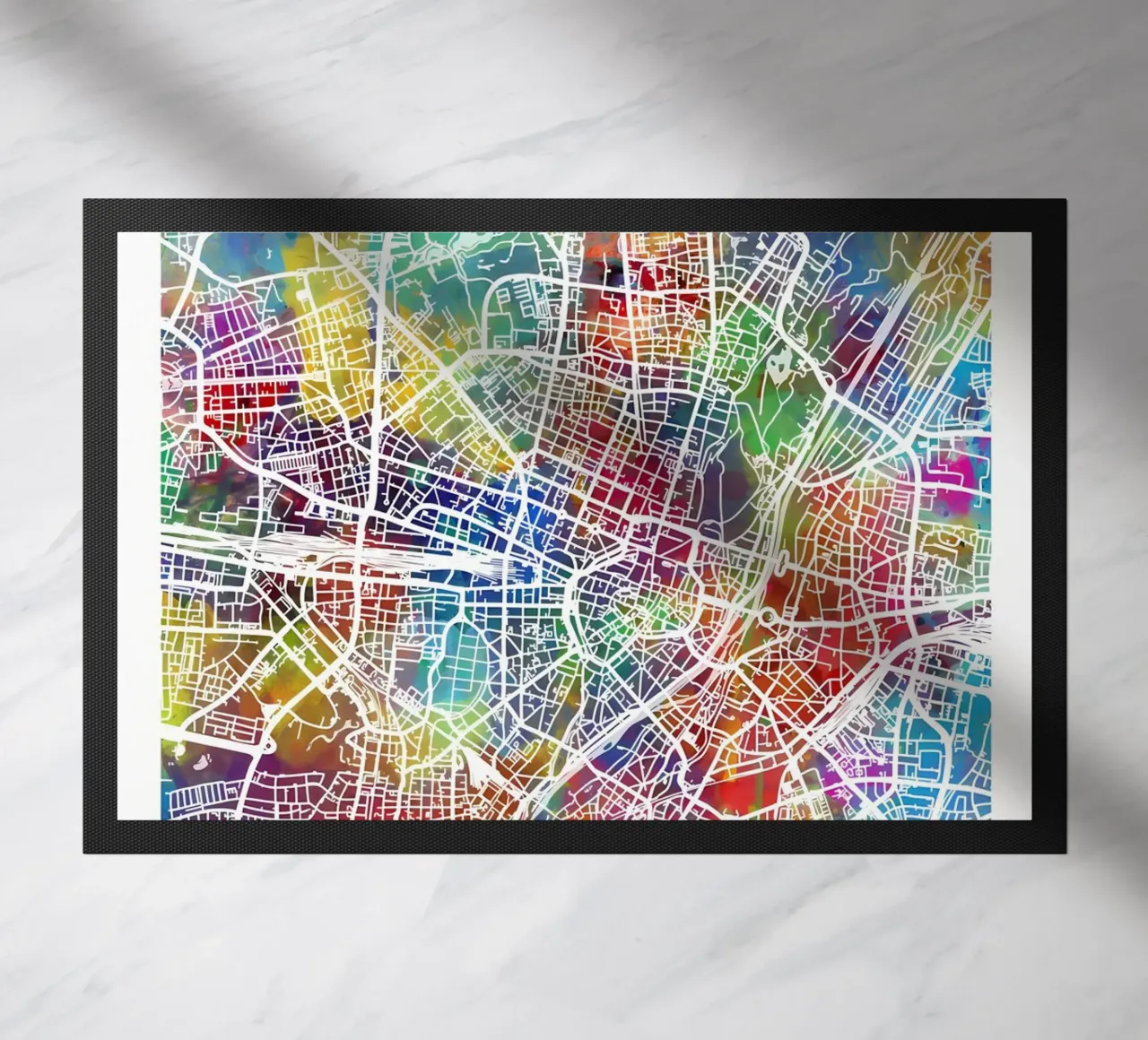 Munich Germany Map doormat by Christopher Adams