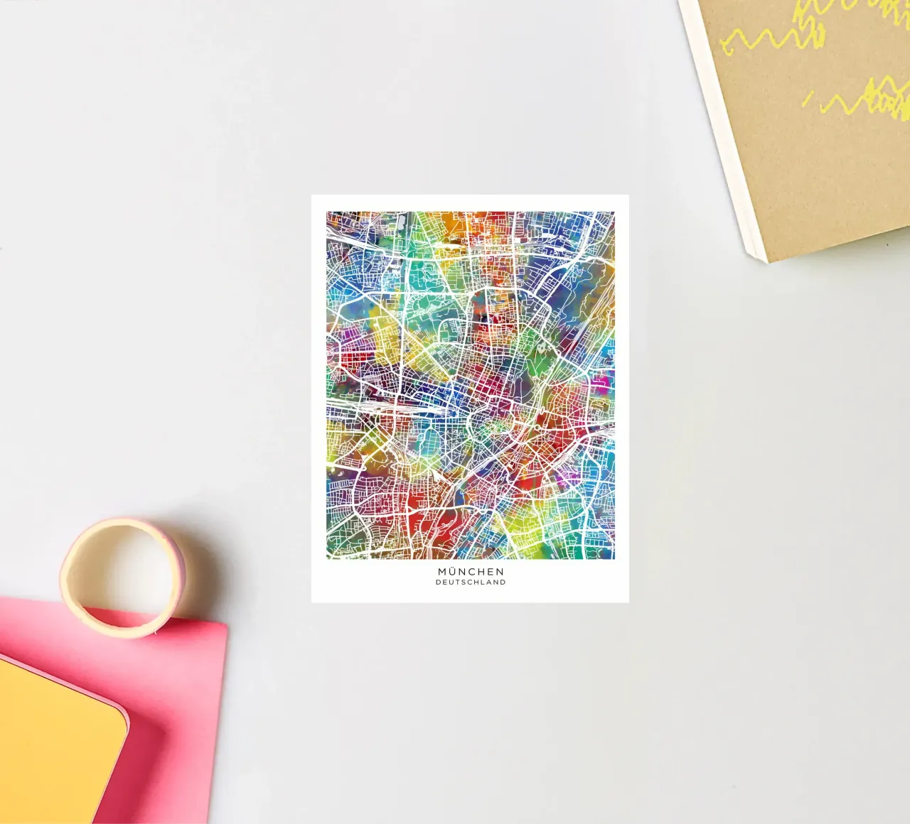 Munich Germany Map sticker by Christopher Adams