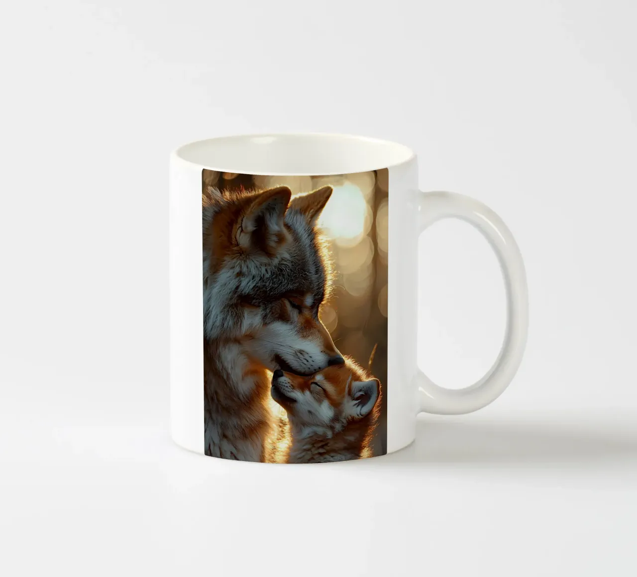 Animale lupo tazza in ceramica da Pierre Walton