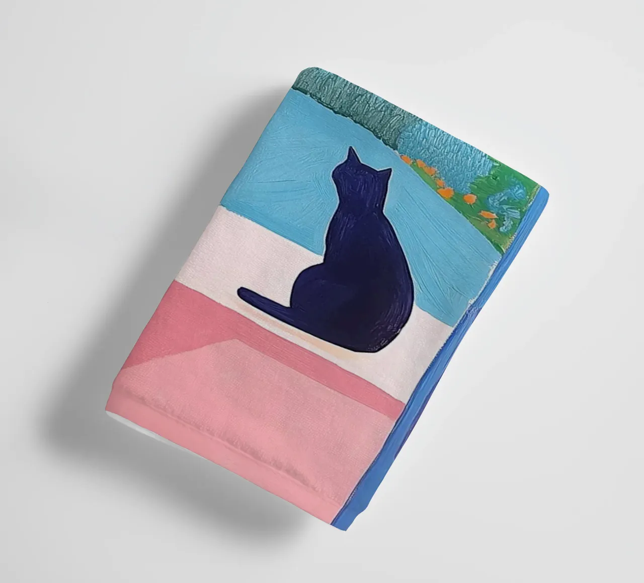 Chat Impatient à la Fenêtre serviette de bain de studiofox