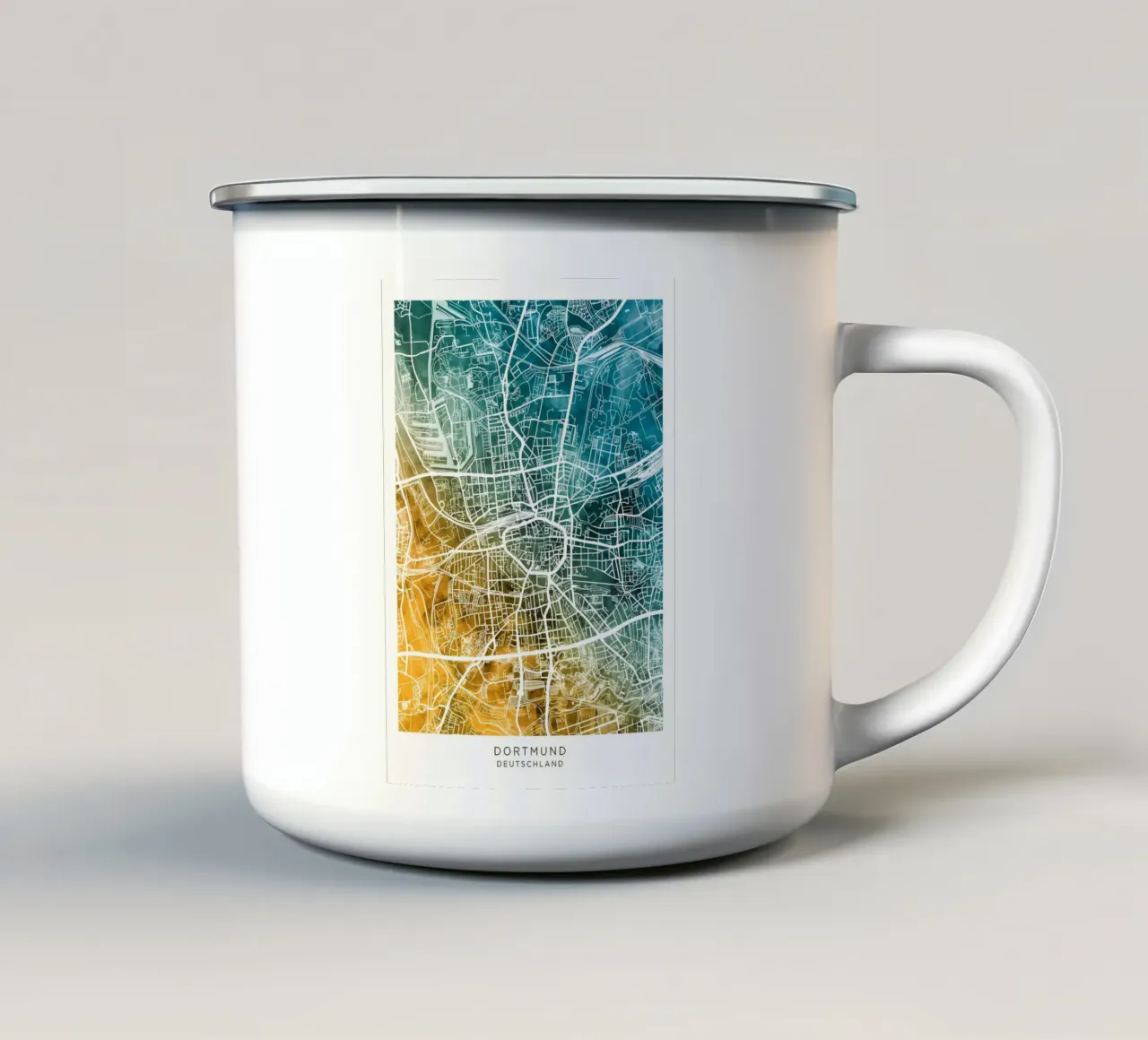 Dortmund Germania Mappa tazza in smalto da Christopher Adams