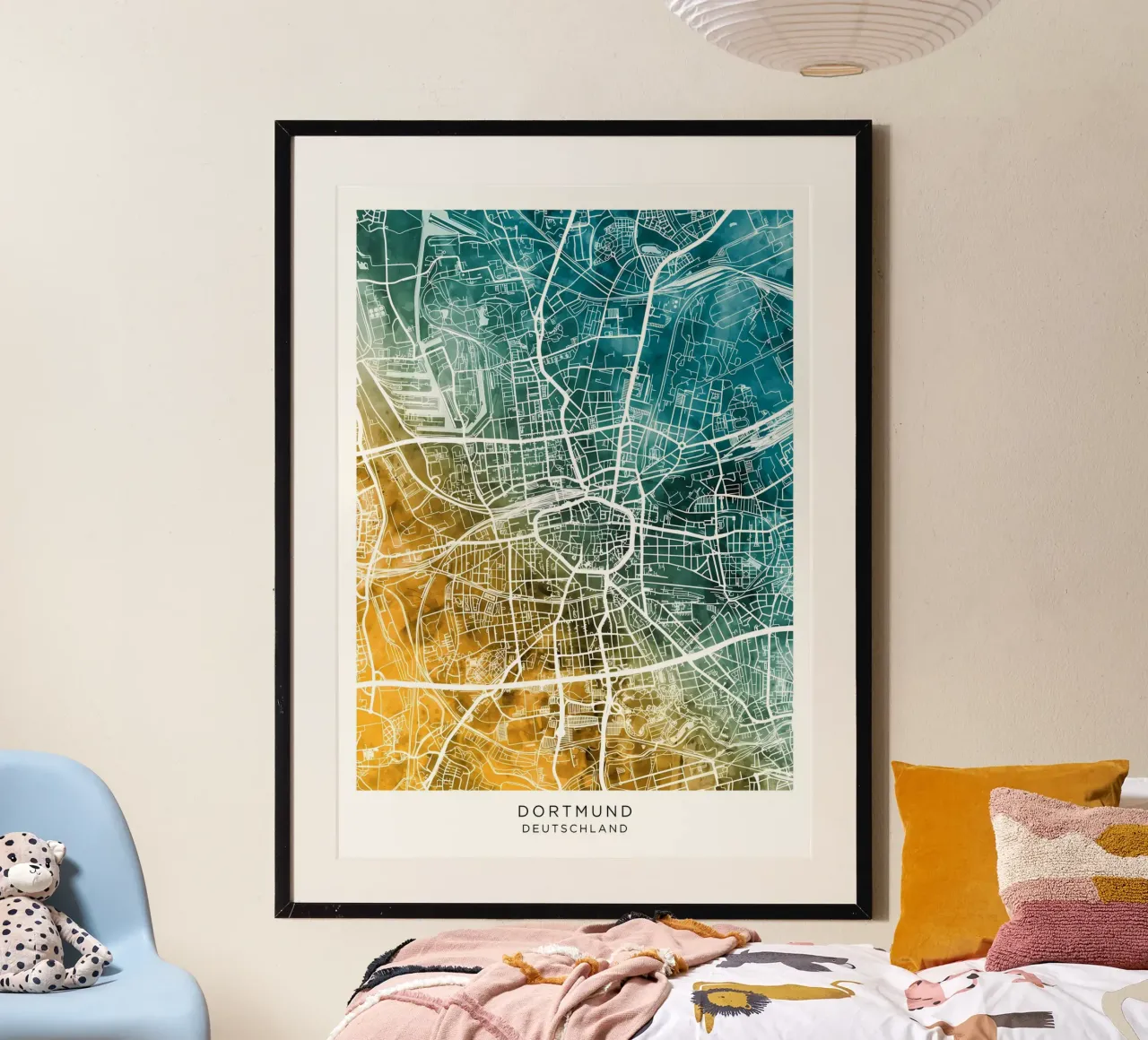 Dortmund Germania Mappa carta hahnemühle da Christopher Adams
