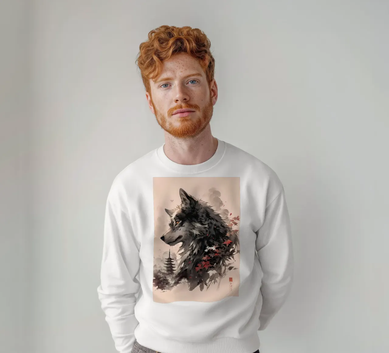 Animale lupo felpa da Pierre Walton