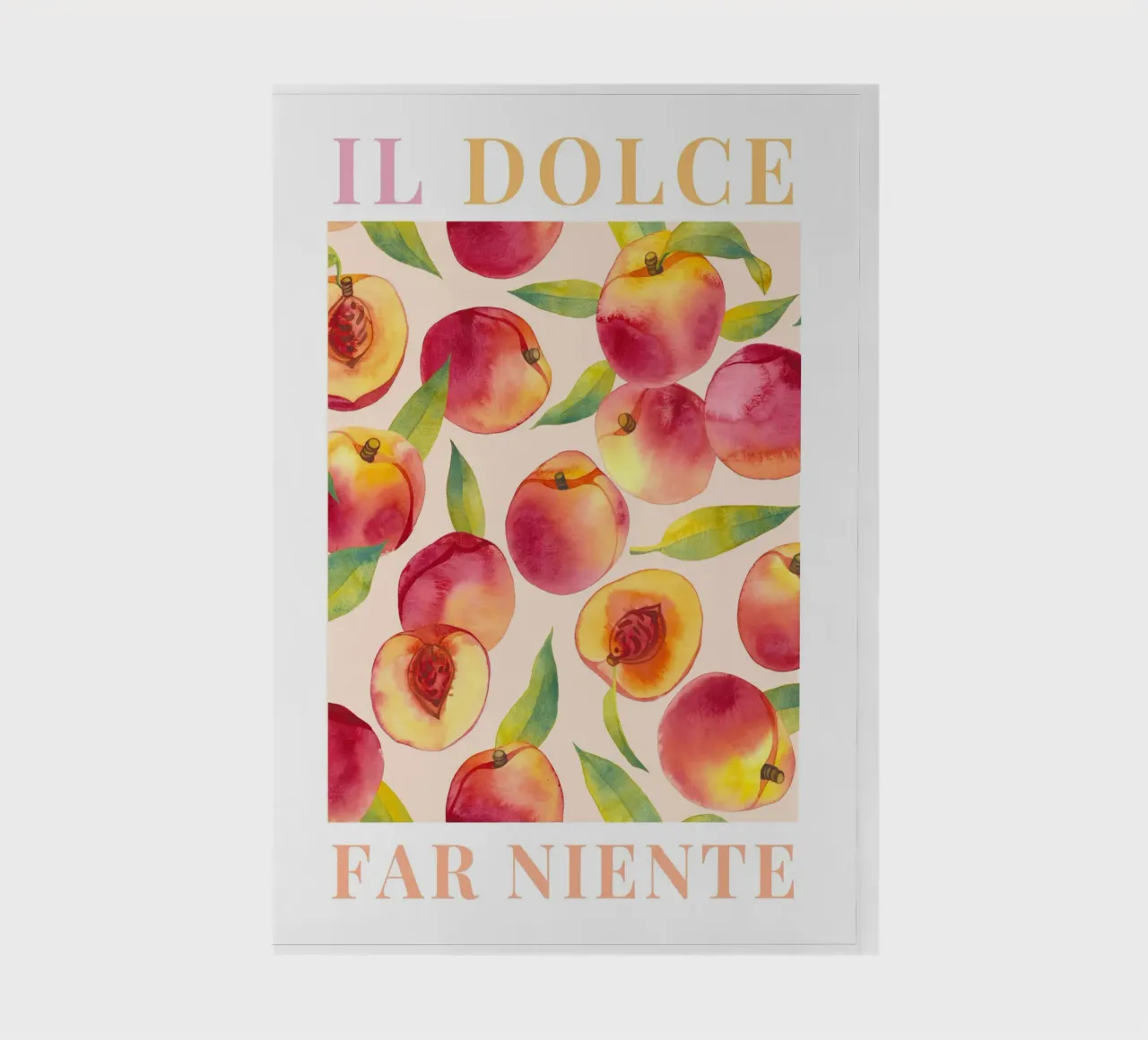 Peach Poster, Italian Wall Art, La dolce vita Amalfi Coast notebook by TheCocktailClub