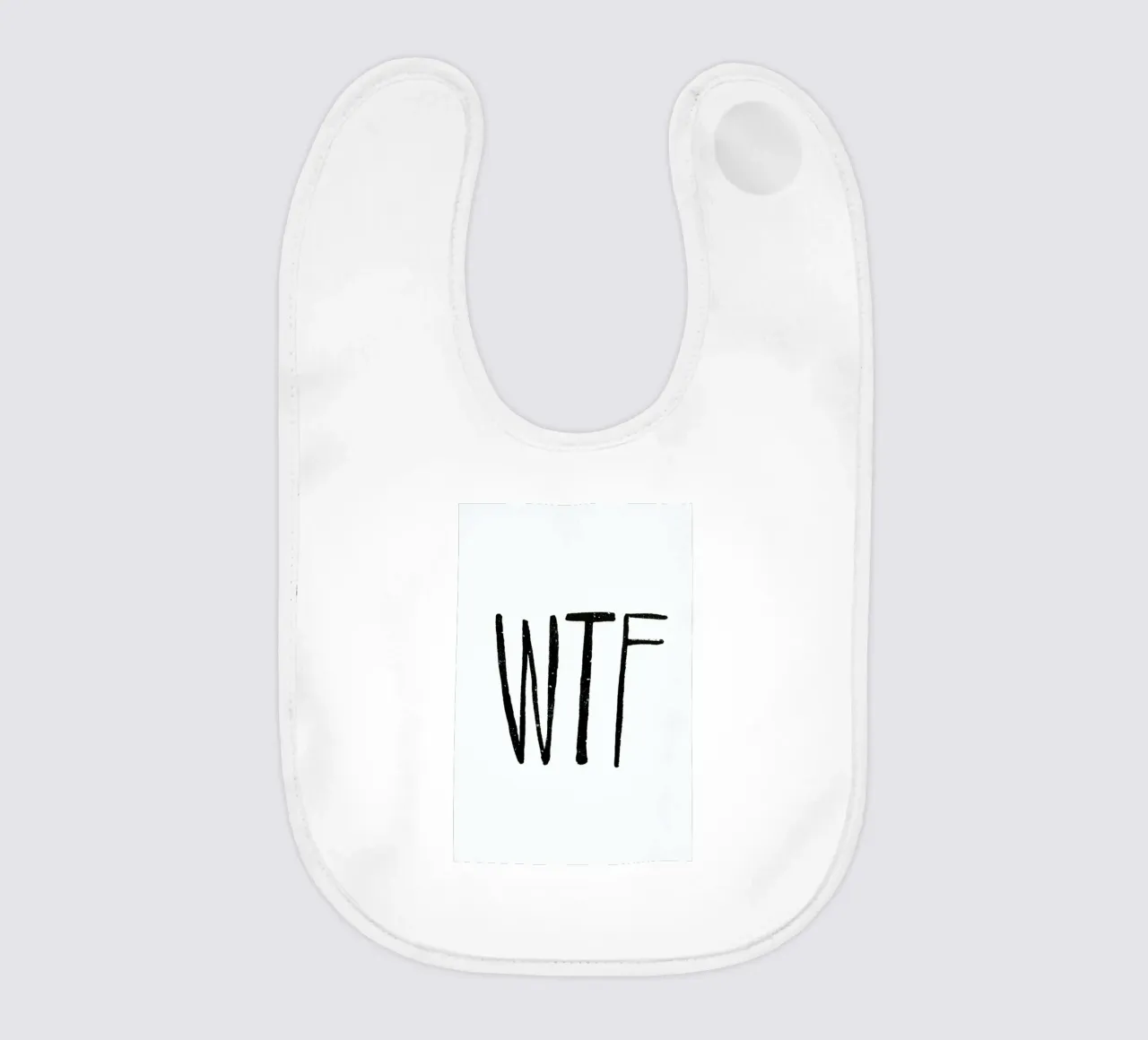 WTF baby bib by Leah Flores