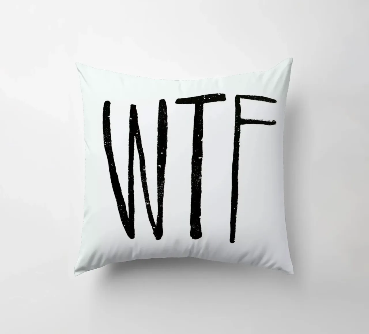 WTF decorative cushion by Leah Flores