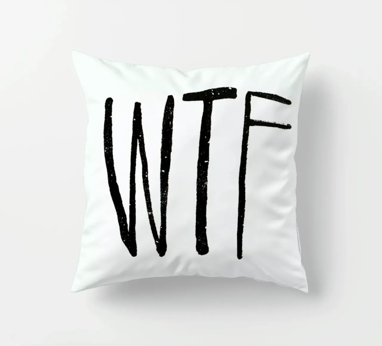 WTF decorative cushion by Leah Flores