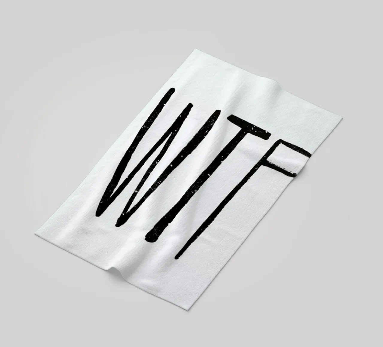 WTF beach towel by Leah Flores