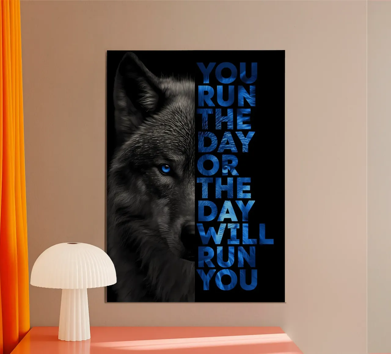 Animale lupo alluminio dibond da Pierre Walton