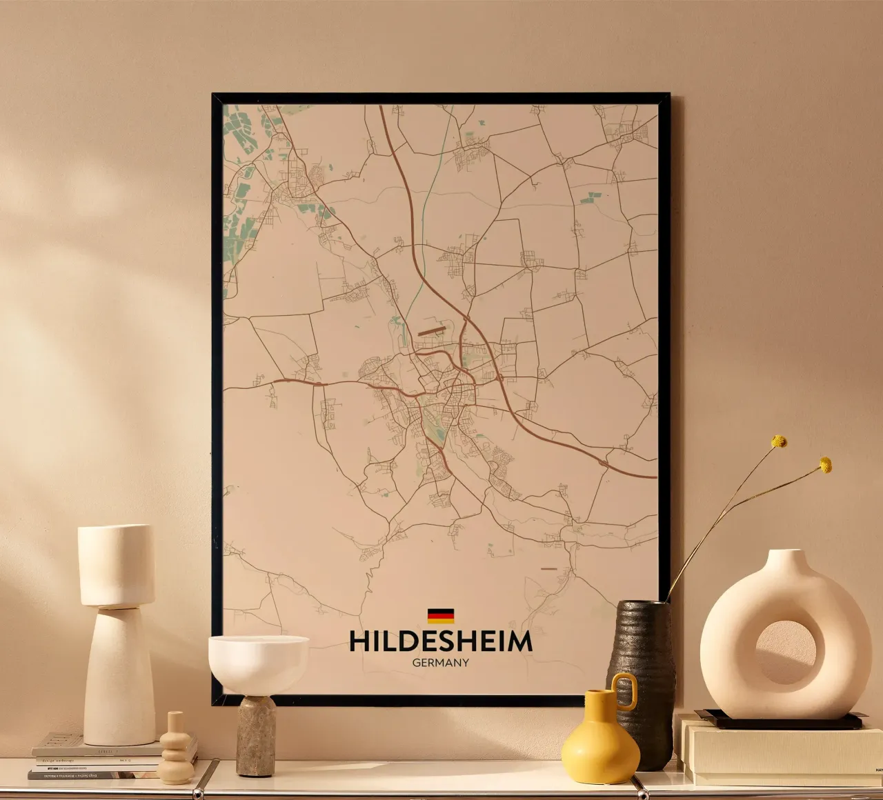 Hildesheim DE poster con telaio in legno da Christopher Adams