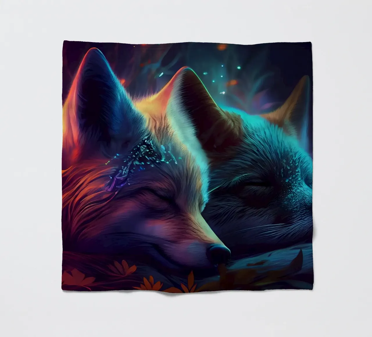 Wolf Animal fleece blanket by Pierre Walton