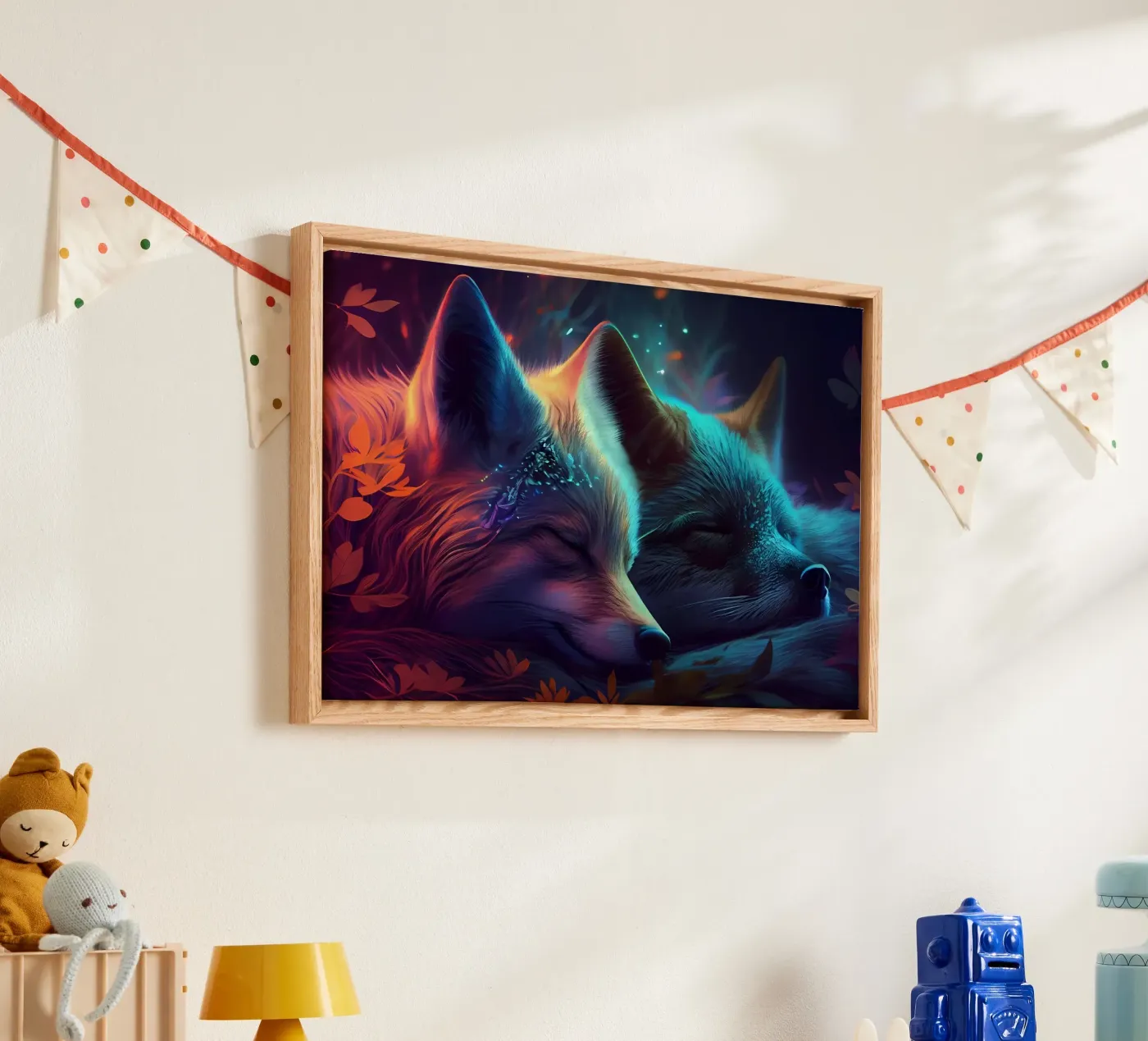 Wolf Dier canvas van Pierre Walton