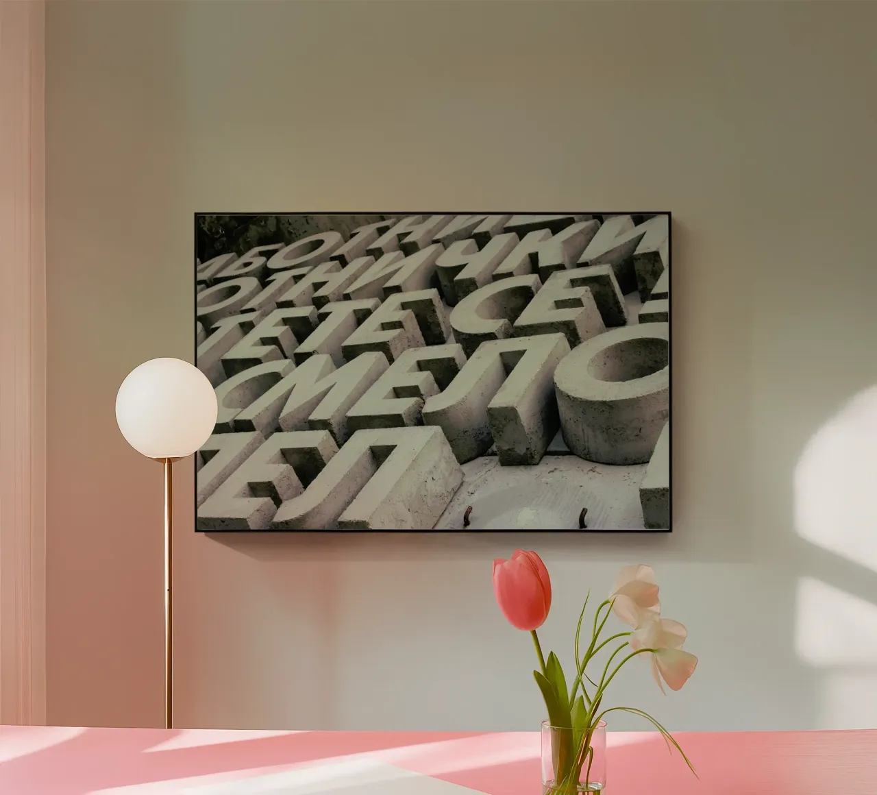 Alphabet plexiglass da Marc Schulthess