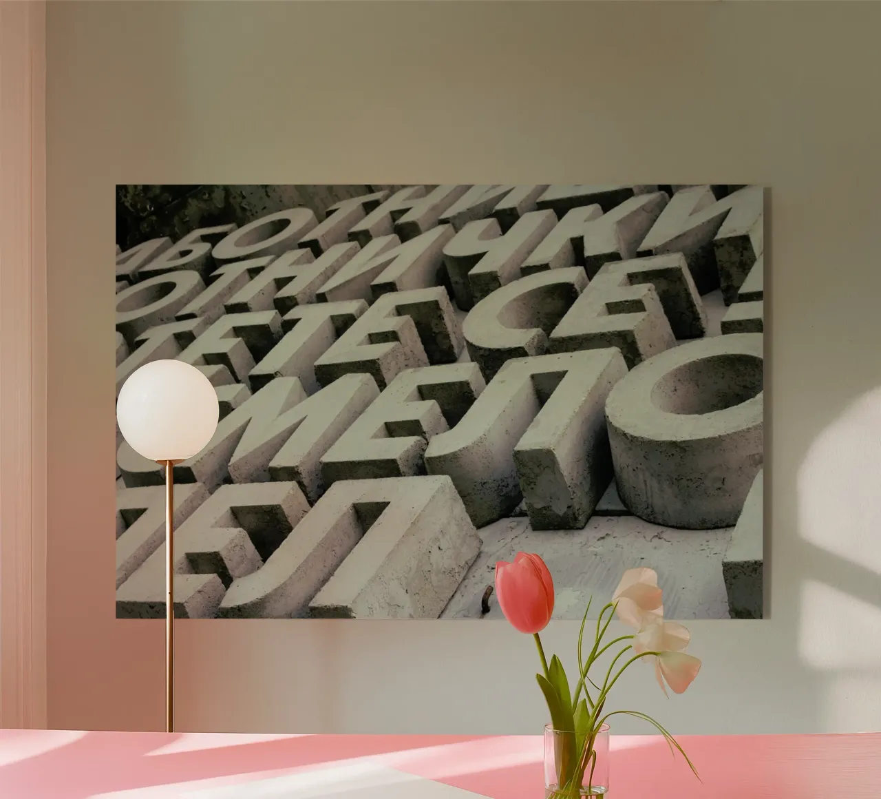 Alphabet plexiglass da Marc Schulthess