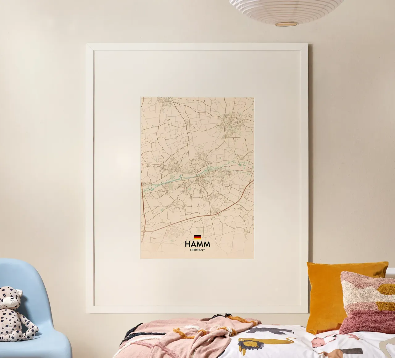 Hamm DE poster con telaio in legno da Christopher Adams